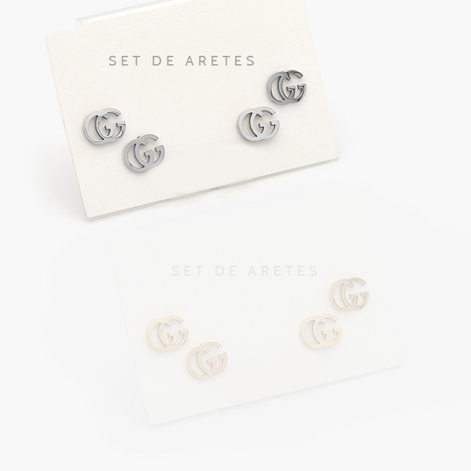 mmarca79 Set Aretes Acero Inoxidable 0127X - Imagen 1