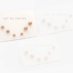 Set Aretes Acero Inoxidable 1052 - Oro
