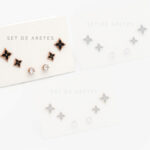 Set Aretes Acero Inoxidable 0123 - Oro