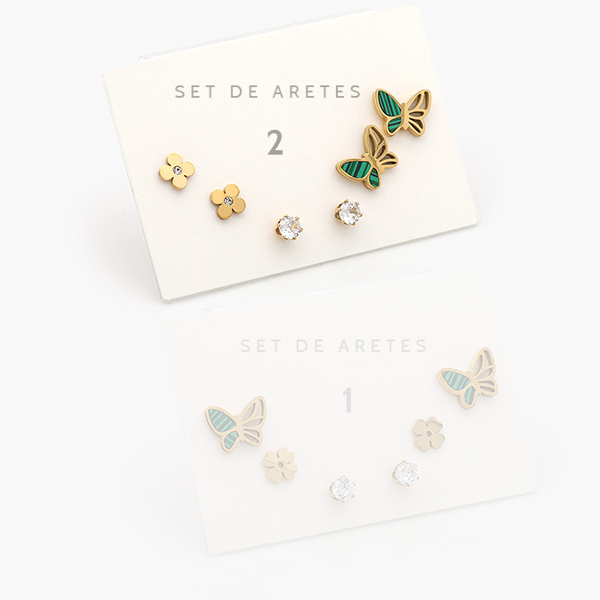 va-03 Set Aretes Acero Inoxidable Grupo 03 - Imagen 1