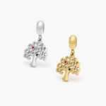 Colgante Acero Inoxidable Árbol Zirconias 0422
