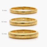 Brazalete Elástico Chapa de Oro Liso 0473 - 8mm.