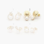 Broqueles Chapa de Oro Perlas 0369 - Modelo 1