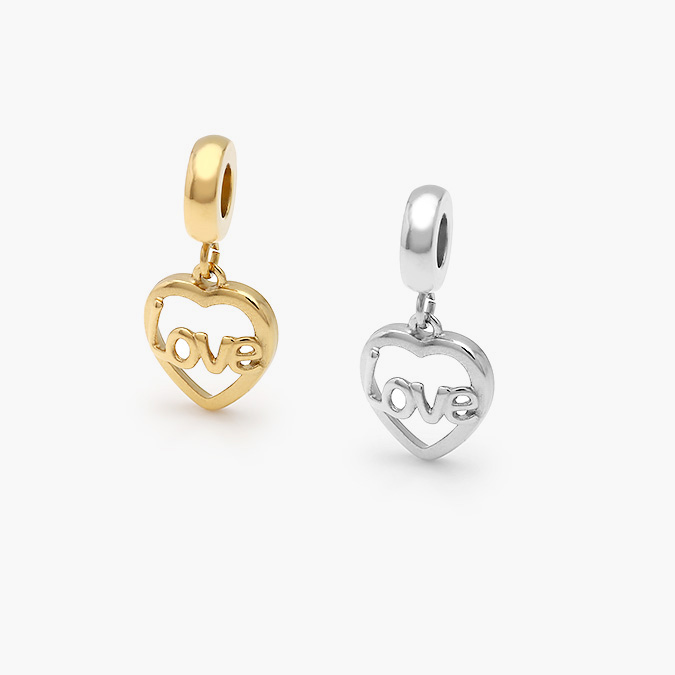 ACH0429 Dije Acero Inoxidable Corazón Love 0429 - Imagen 1