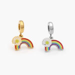 Dije Acero Inoxidable Arcoiris Esmalte 0434 - Oro