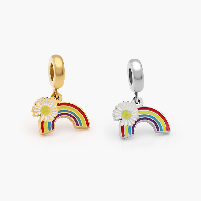 ACH0434 Dije Acero Inoxidable Arcoiris Esmalte 0434 - Imagen 1