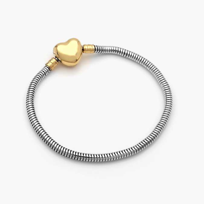 APA-0121-B Pulso para Dijes Acero Inoxidable Corazón 0121 - Imagen 1