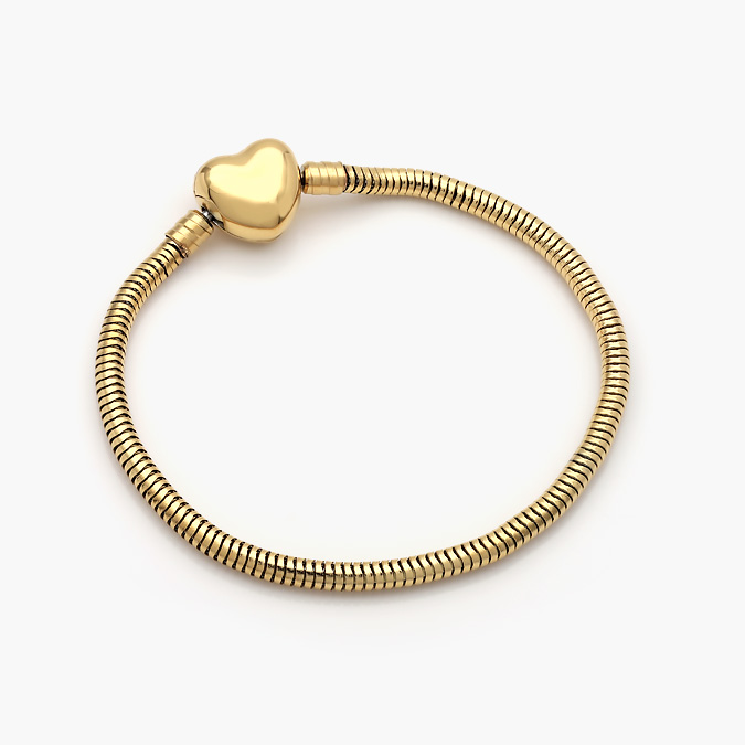 APA-0121-O Pulso para Dijes Acero Inoxidable Corazón 0121 - Imagen 1