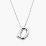 Collar Iniciales Chapa de Rodio Globo 11 - D