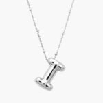 Collar Iniciales Chapa de Rodio Globo 11 - I