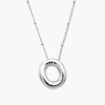Collar Iniciales Chapa de Rodio Globo 11 - O