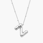 Collar Iniciales Chapa de Rodio Globo 11 - Z