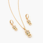 Set Chapa de Oro Jaguar Zirconias 0048