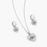 Set Chapa de Oro Corazón Ojo Turco 0056 - Imagen 2