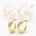 Aretes Chapa de Oro Chuncky 0436 - Modelo 1