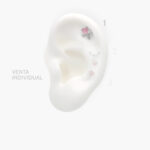 Piercing Acero Inoxidable Corazón Zirconia 0202