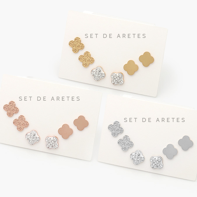VA8257 Aretes Acero Inoxidable Flores 8257 - Imagen 1