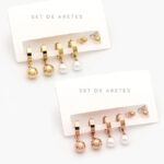 Aretes Acero Inoxidable 8311 - Oro