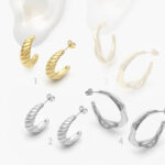 Aretes Acero Inoxidable Torcidos 0051