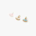 Dije Chapa de Oro Ojo Turco Esmalte - Rosa