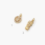 Dije Chapa de Oro Zirconias - Modelo 1