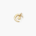 Dije Chapa de Oro Luna Corazón Mamá