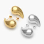 Aretes Acero Inoxidable Gotas 31mm. 0057 - Oro