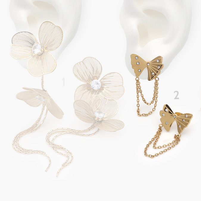 marcaca443 Aretes Acero Inoxidable Zirconia 0069 - Imagen 1