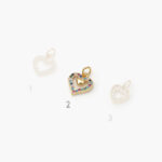 Dije Chapa de Oro Corazón Zirconia - Modelo 1