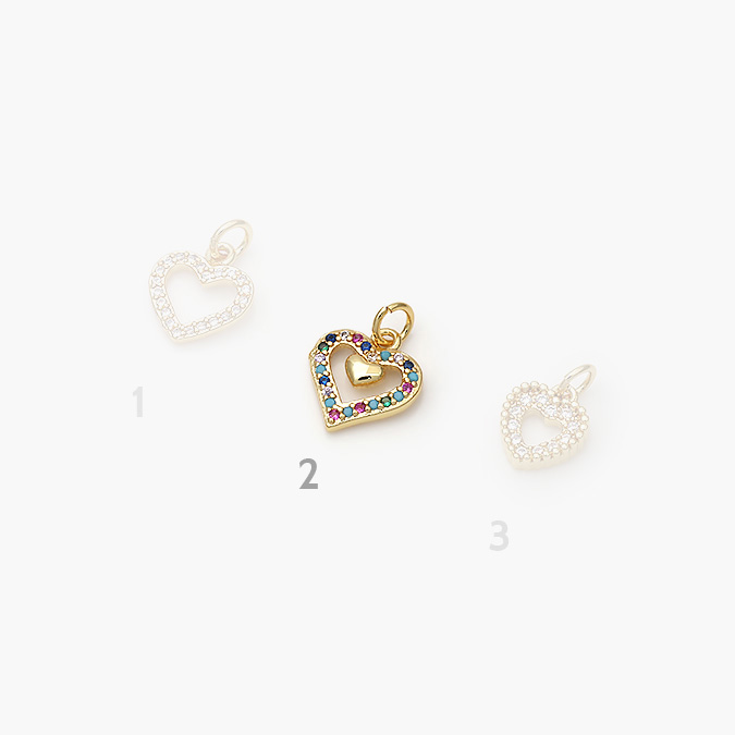 marcaca911 Dije Chapa de Oro Corazón Zirconia - Imagen 1