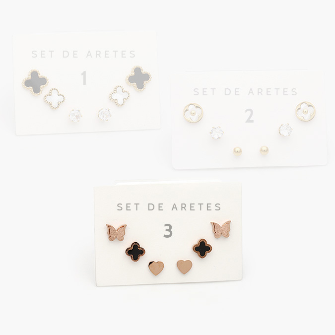 mascara32 Aretes Acero Inoxidable 0023 - Imagen 1