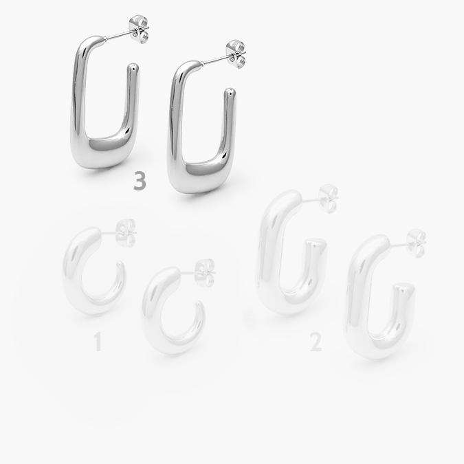 mmarca76 Aretes Acero Inoxidable Chunky 0062 - Imagen 1