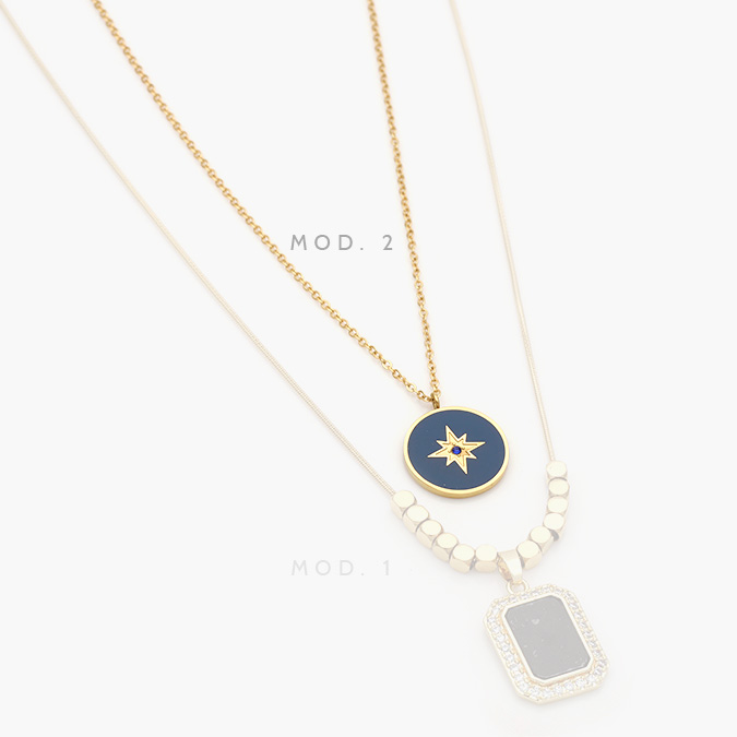 AD0416-1 Collar Acero Inoxidable Esmalte Estrella 0416 - Imagen 1