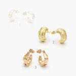 Aretes Chapa de Oro Torcidos 457 - Modelo 1