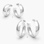 Aretes Chapa de Rodio Liso 466 - Modelo 1