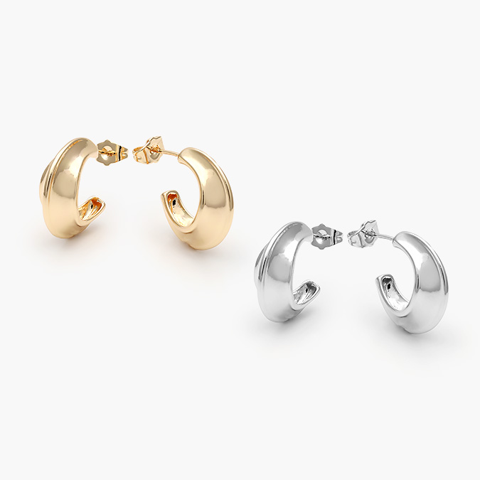 CA10469 Aretes Chapa de Oro/Rodio 469 - Imagen 1