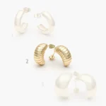 Aretes Chapa de Oro Lisos 472