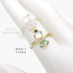 Anillo Chapa de Oro Princesas Ajustable 1025