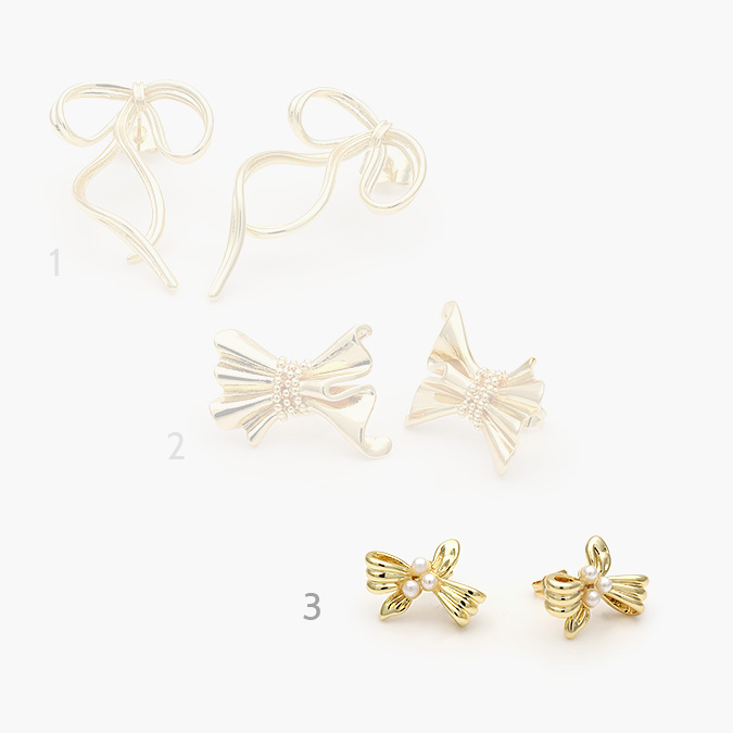 marcaca176 Aretes Chapa de Oro Moños 492 - Imagen 1