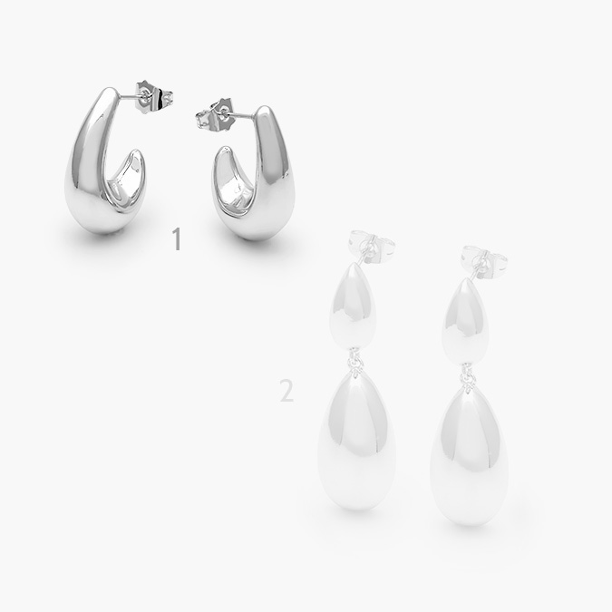 marcaca178 Aretes Chapa de Rodio Liso 485 - Imagen 1