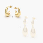 Aretes Chapa de Oro Liso 484 - Modelo 1