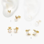 Broqueles Chapa de oro Perlas 396 - Modelo 1