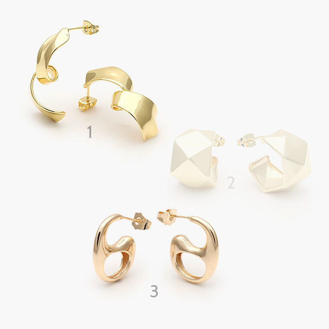 marcate294 Aretes Chapa de Oro Lisos 459 - Imagen 1