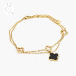 Tobillera Acero Inoxidable Flor Esmalte 13