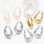 Arracadas Chunky Acero Inoxidable 143 - Modelo 4