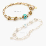 Pulso Acero Inoxidable Ojo Esmalte 429