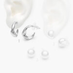 Aretes Chapa de Rodio Lisos 501