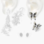 Aretes Chapa de Rodio Esmalte 534 - Modelo 1