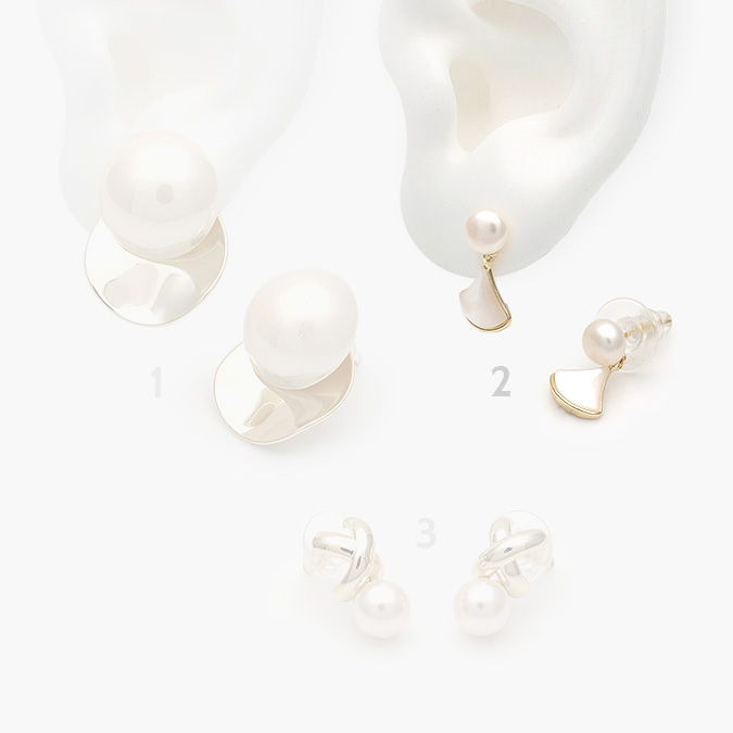 marcate278 Aretes Chapa de oro Perlas 533 - Imagen 1