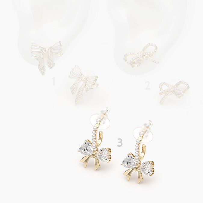 marcate282 Aretes Chapa de oro Moños Zirconias 523 - Imagen 1